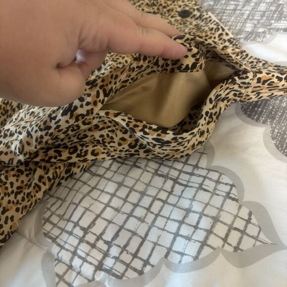 On 34th Women's Plus 2x Beige Leopard Animal Printed Wide-Leg Pants NWT. - Picture 10 of 13